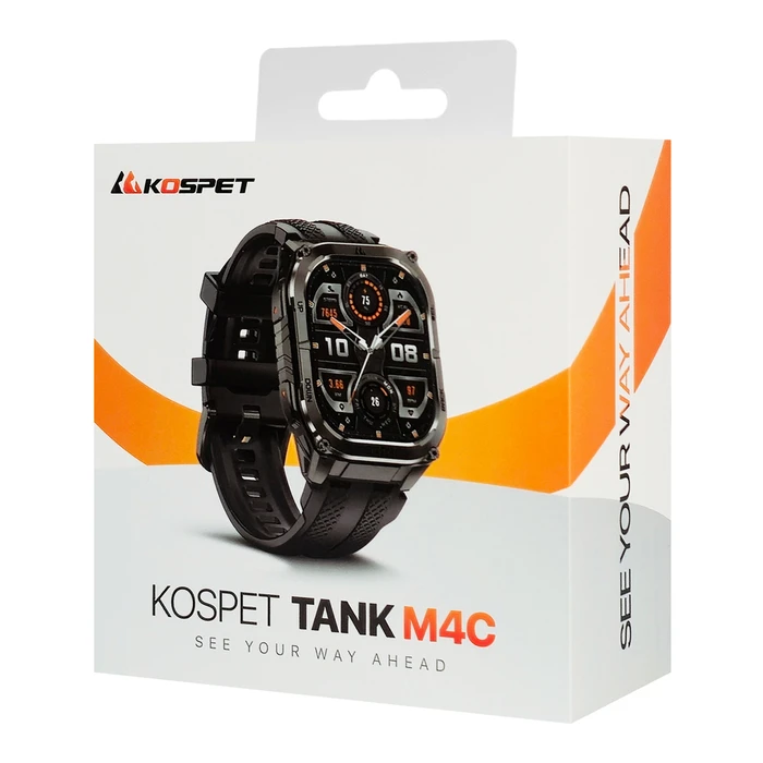 KOSPET TANK M4C Smartwatch 1.96" AMOLED GPS Black (KOS-TANKM4C-BK)