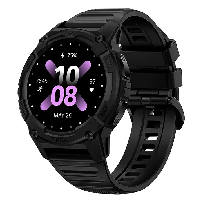 KOSPET TANK S2 Waterproof Smartwatch with Heart Rate & GPS - 1.32" AMOLED (Black)