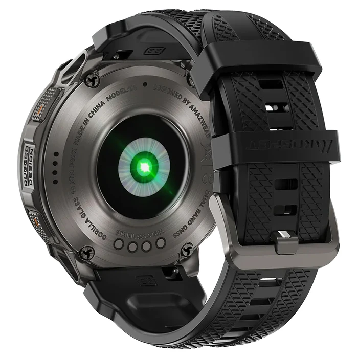 KOSPET TANK T4 Stainless Steel 49mm Waterproof Smartwatch with Heart Rate & Health Tracking (Black - M/L)
