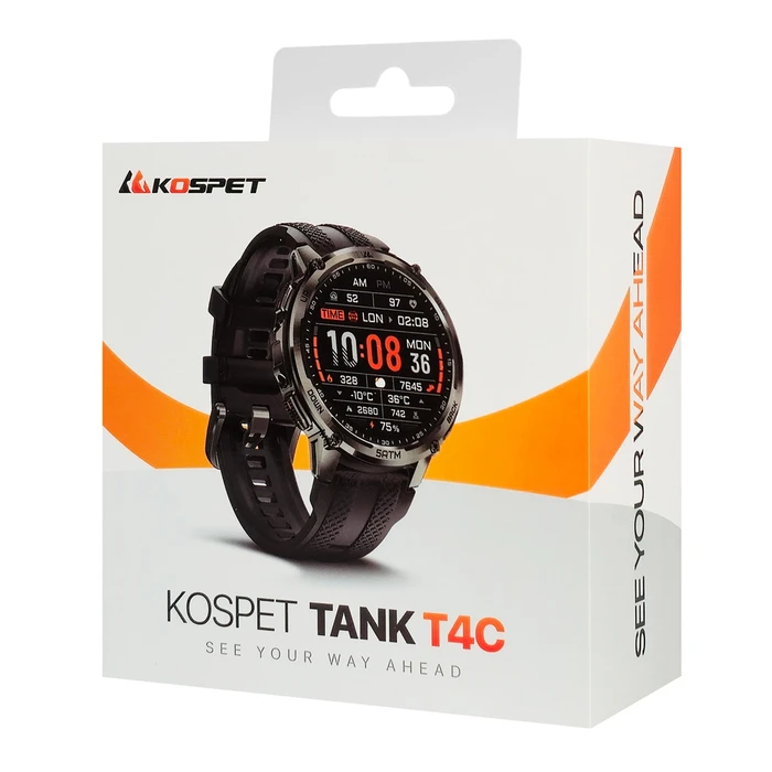 KOSPET TANK T4C Smartwatch 50mm Stainless Steel Black (M/L)