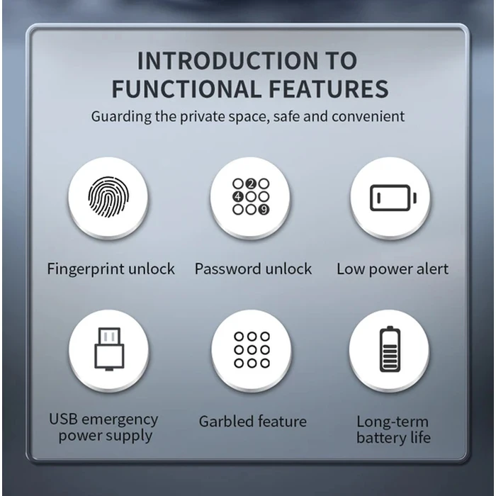 Ηλεκτροπύρος Kerong KR-S1030, συνδυασμού & fingerprint, Μαύρος