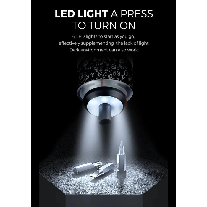 Kingsdun Σετ Ηλεκτρικό Κατσαβίδι Ks-882055 Με Led Φακό, 2500mah, 35 Σε 1