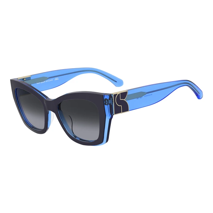 KATE SPADE Women's Sunglasses KSJAYDAGSPJP (53/19/140) - Acetate Frame, Blue, Grey Gradient Lenses, Category 3, 100% UV