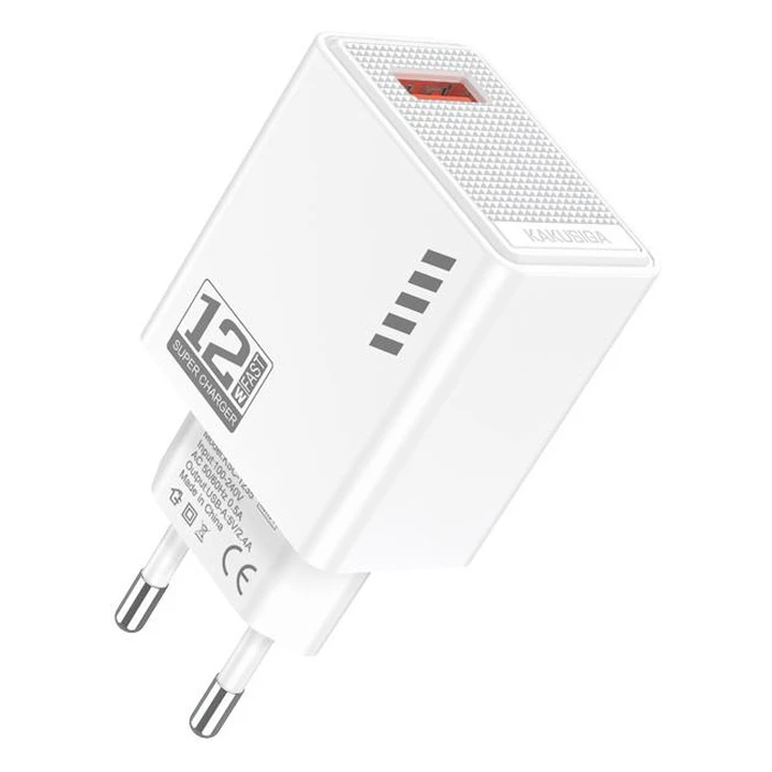 KAKUSIGA Φορτιστής Τοίχου KSC-1235 12W USB Λευκός