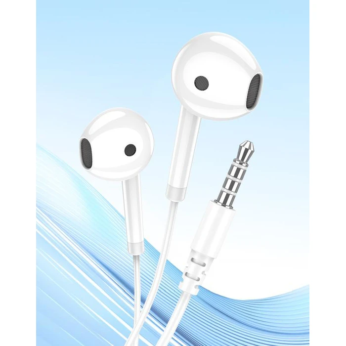Handsfree Ακουστικά Kakusiga KSC-1301, 3.5mm, 14Mm, 1.1M, Λευκά