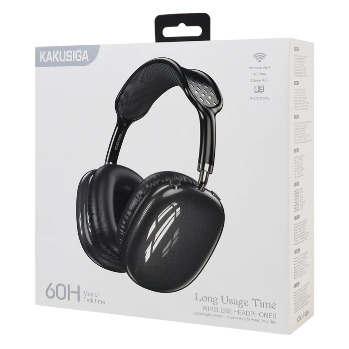 Headphones Kakusiga KSC-1466, Ασύρματα & Ενσύρματα, Micro Sd, 40Mm, 400mAh, Μαύρα