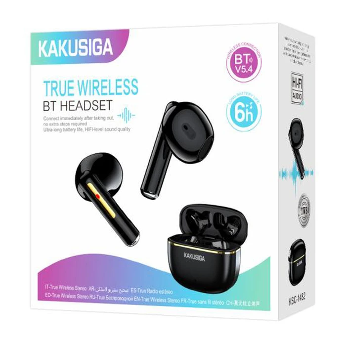Kakusiga KSC-1482 Earbud Bluetooth Handsfree Ακουστικά με Θήκη Φόρτισης Μαύρα