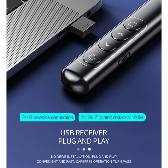 Presenter Kakusiga KSC-1488 με Laser & Πλήκτρα, 100M, Μαύρο