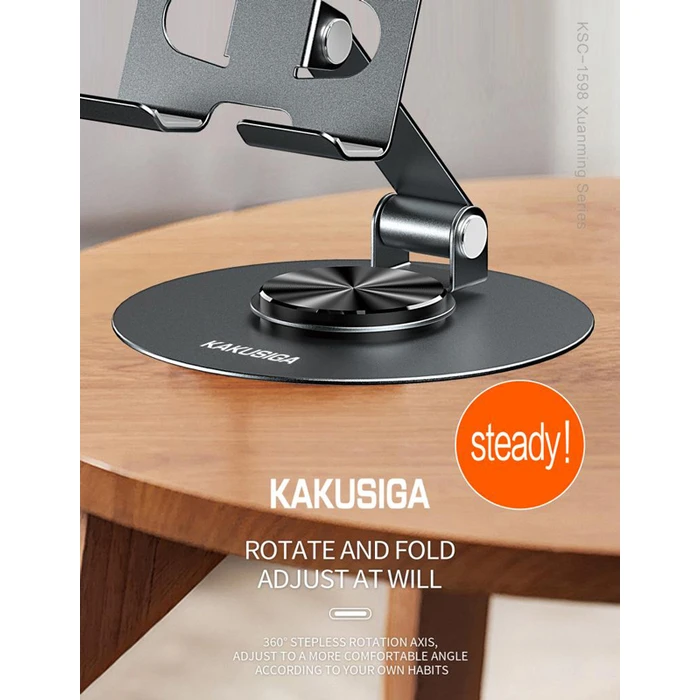 Βάση Smartphone Kakusiga Επιτραπέζια KSC-1598, Foldable, Μαύρη