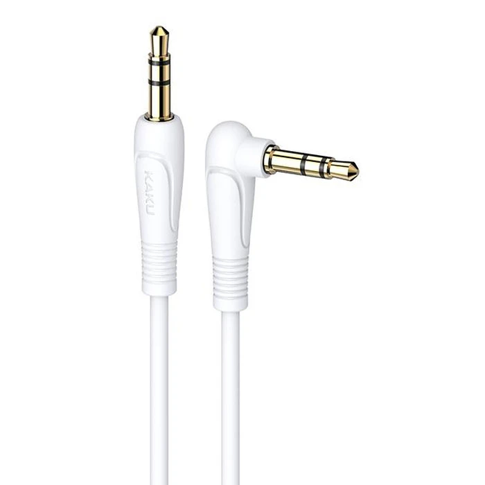 Καλώδιο Ήχου Kakusiga 3.5mm KSC-521, Aux, 90°, Hifi 1M, Λευκό