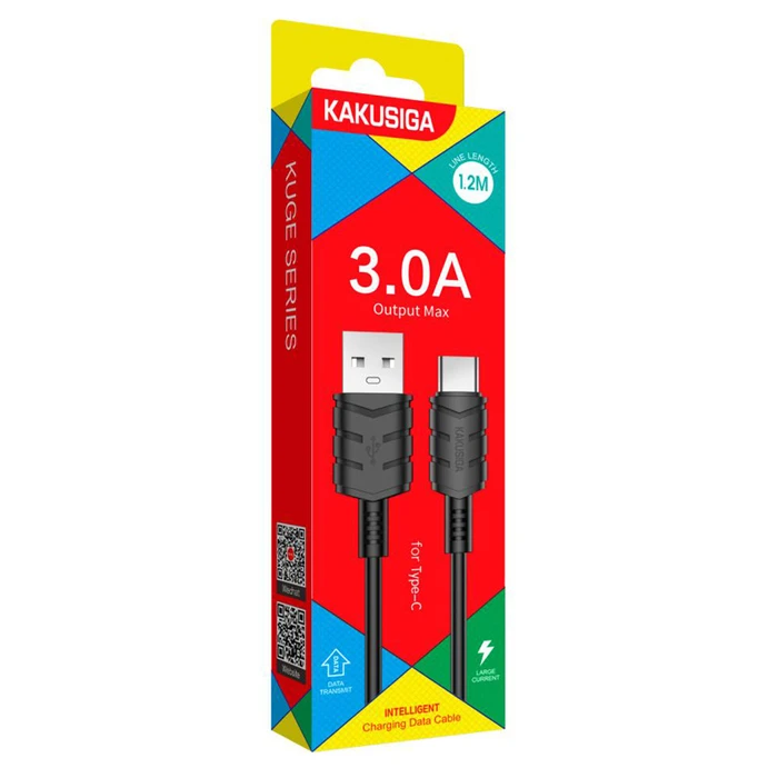 Καλώδιο USB-C Kakusiga σε USB KSC-710, 3A, 480Mbps, 1.2M, Μαύρο