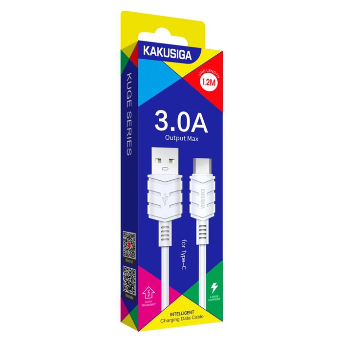 Καλώδιο USB-C Kakusiga σε USB KSC-710, 3A, 480Mbps, 1.2M, Λευκό
