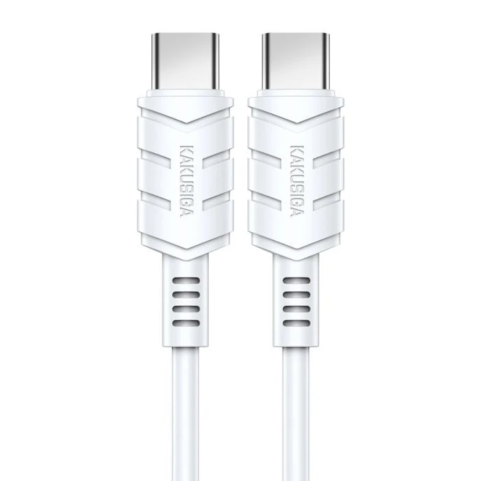 Καλώδιο USB-C Kakusiga σε USB-C KSC-710, 60W, 480Mbps, 1.2M, Λευκό