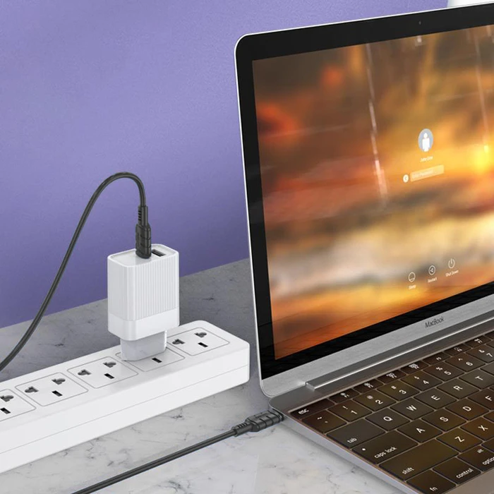 Καλώδιο USB-C Kakusiga σε USB-C KSC-710, 60W, 480Mbps, 1.2M, Λευκό