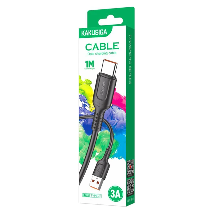 Καλώδιο USB-C Kakusiga σε USB KSC-805, 3A, 480Mbps, 1M, Μαύρο