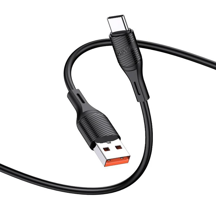 Καλώδιο USB-C Kakusiga σε USB KSC-953, Σιλικόνης, 3A, 480Mbps, 1M, Μαύρο