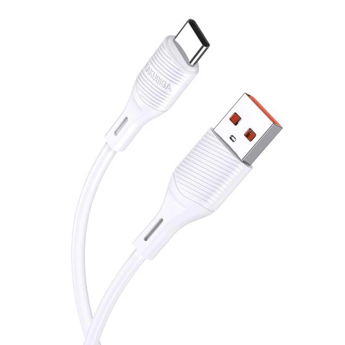 Καλώδιο USB-C Kakusiga σε USB KSC-953, Σιλικόνης, 3A, 480Mbps, 1M, Λευκό