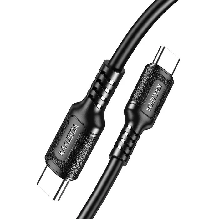 Καλώδιο USB-C Kakusiga σε USB-C KSC-984, Σιλικόνης, 60W, 480Mbps, 1M, Μαύρο