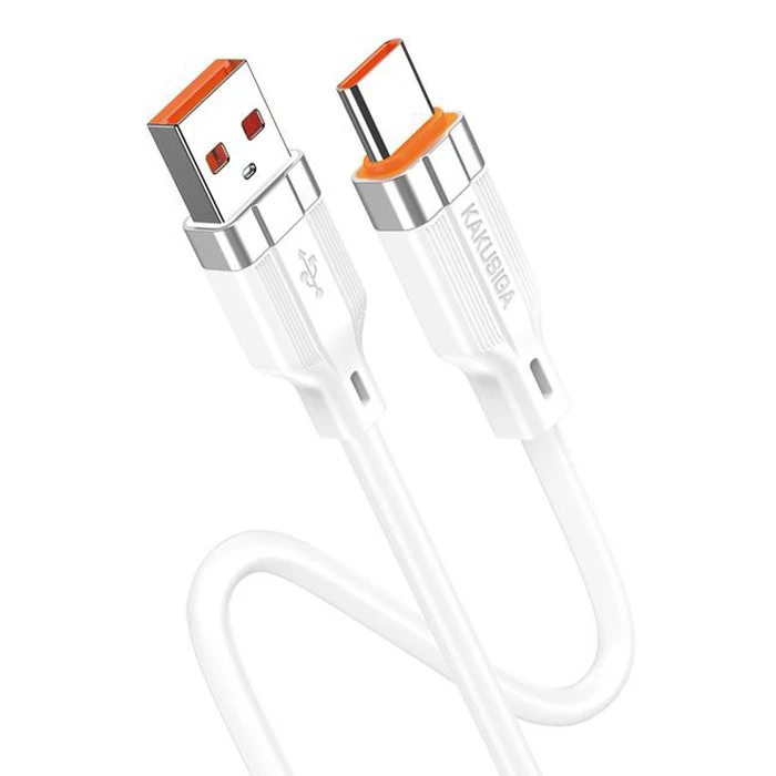 Καλώδιο USB-C Kakusiga σε USB KSC-995, Σιλικόνης, 5A, 480Mbps, 1M, Λευκό