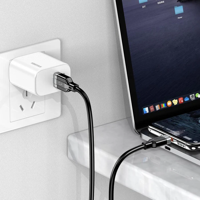 Καλώδιο USB-C Kakusiga σε USB KSC-995, Σιλικόνης, 5A, 480Mbps, 1M, Λευκό