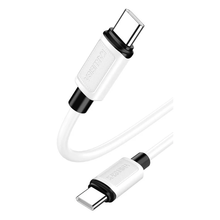 Καλώδιο USB-C Kakusiga σε USB-C KSC-998, Σιλικόνης, 100W, 480Mbps, 1M, Λευκό