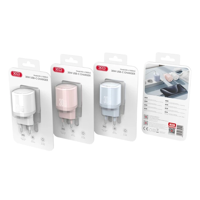 XO Φορτιστής USB C 30W Ροζ