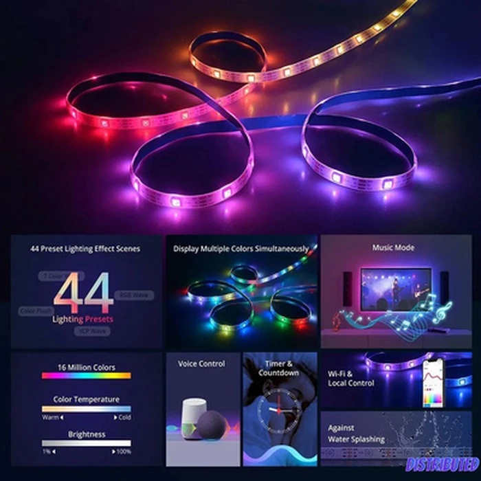 Ταινία LED Sonoff smart L3 Pro, RGBIC, αδιάβροχη, Wi-Fi & BT, 5m