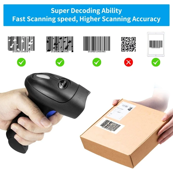 Barcode Scanner Netum 2,4G Wireless CCD With STAND