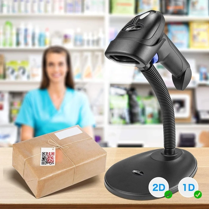 Barcode Scanner Netum 2,4G Wireless QR 2D SCANNER With STAND