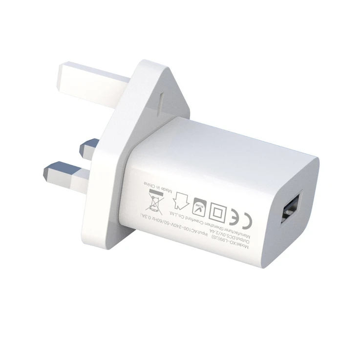 Φορτιστής Πρίζας XO L99 (UK) 2.4A Home Charger