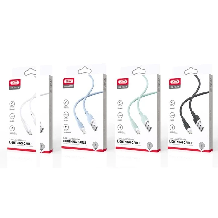 Καλώδιο USB XO NB208 Φόρτισης + Data Lightning 1m Πράσινο