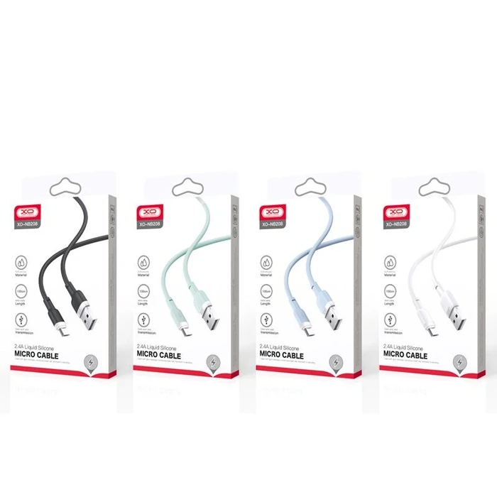 Καλώδιο USB XO NB208 Φόρτισης + Data Micro 1m Πράσινο