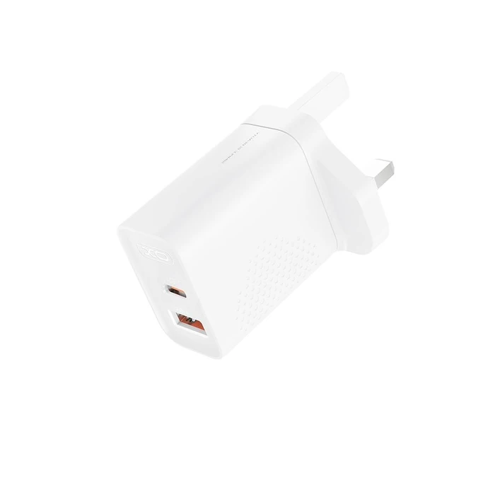 XO Φορτιστής Ταχείας Φόρτισης PD 30W & QC 18W USB-A + USB-C (L163 UK)