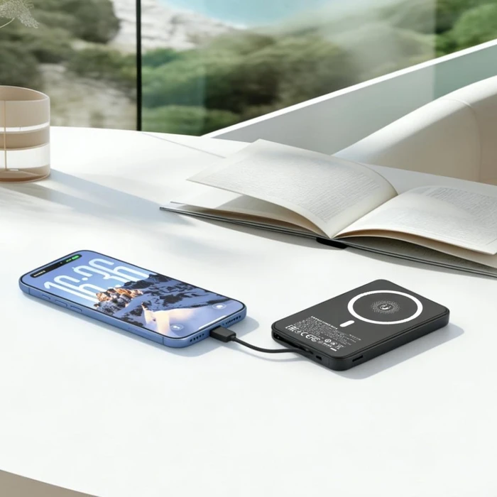 XO PR292 Πολυλειτουργικό Μαγνητικό Power Bank 5000mAh με USB-C