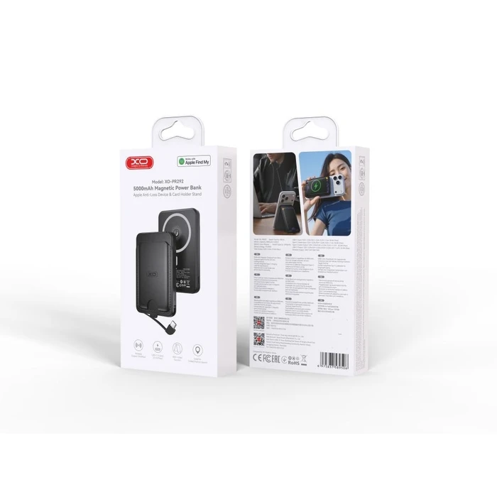 XO PR292 Πολυλειτουργικό Μαγνητικό Power Bank 5000mAh με USB-C
