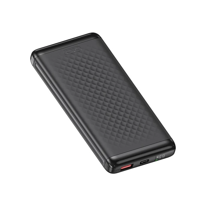 XO PB308 Power Bank 10000mAh Γρήγορης Φόρτισης 22.5W USB-A & 20W USB-C Μαύρο