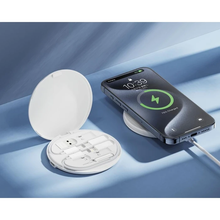 Ασύρματος Φορτιστής XO CX031 Adapter Family Box + Μαγνητικός 15W Λευκό