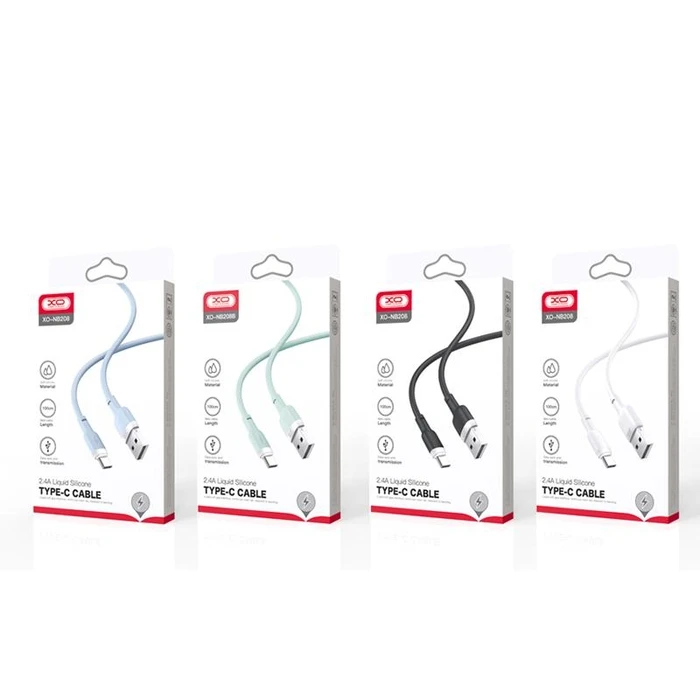 Καλώδιο USB XO NB208B Φόρτισης TypeC Σε TypeC 60W 1m Μπλέ