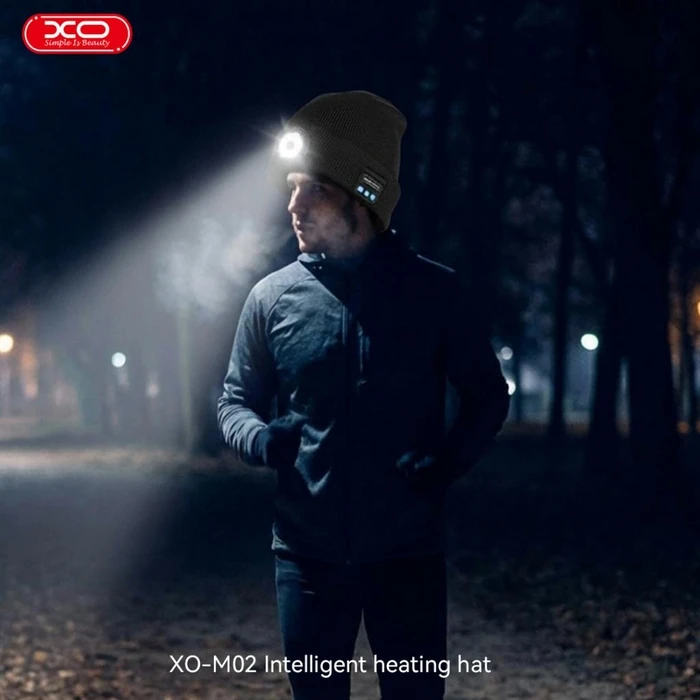 XO M02 Wireless Bluetooth Beanie Hat with Built-in Headphones and Microphone