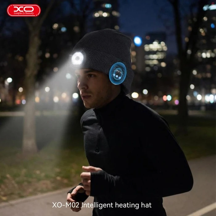 XO M02 Wireless Bluetooth Beanie Hat with Built-in Headphones and Microphone