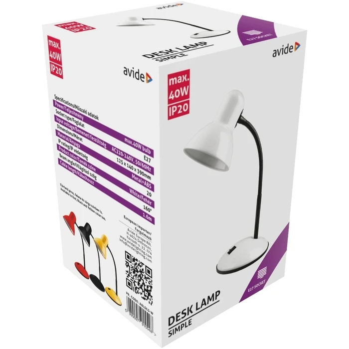 Φωτιστικό Γραφείου Avide Basic Simple Άσπρο