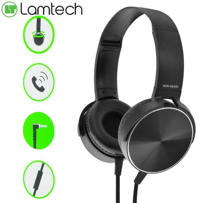 Headphones Lamtech EXTRA BASS Stereo With MIC