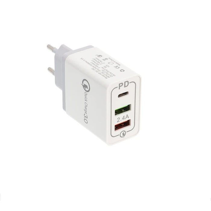 Φορτιστής Πρίζας Lamtech Quick Charger 15W HIGH SPEED, QC3.0 and Type-C