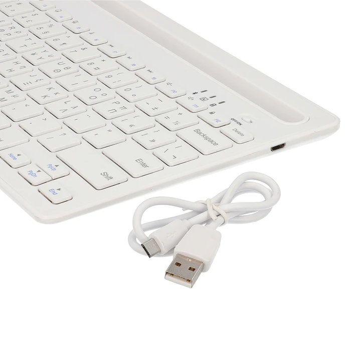 Πληκτρολόγιο Tablet Lamtech BT 5.0 With IPAD and MOBILE STAND WHITE