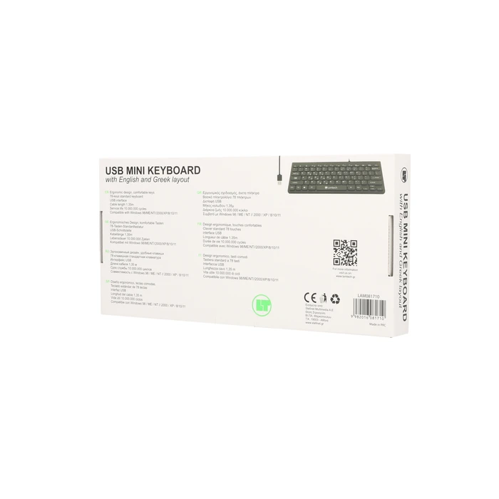 Πληκτρολόγιο Ενσύρματο Lamtech USB MINI Black