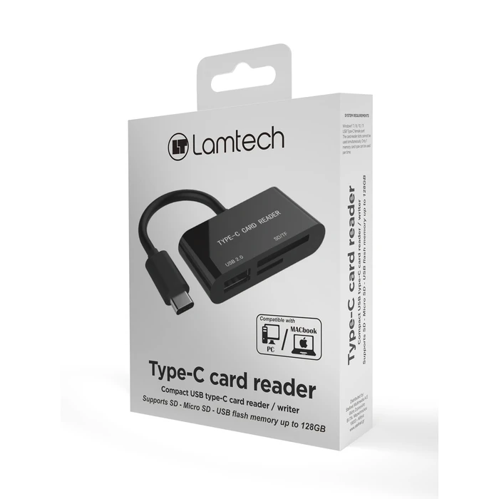 Card Reader Lamtech Type-C Black
