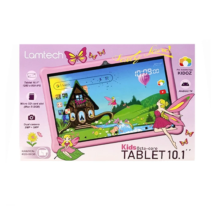 Tablet Lamtech Octa-Core Kid 10.1' 4Gb+64Gb Android 14 Blush Pink Fairyland