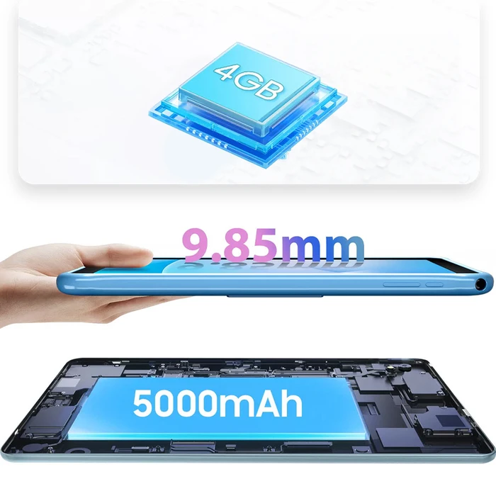 Tablet Lamtech Octa-Core Kid 10.1' 4Gb+64Gb Android 14 Sky Blue Dinosaur'S Jungle