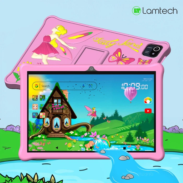 Tablet Lamtech Octa-Core Kid 10.1' 4Gb+64Gb Android 14 Blush Pink Fairyland