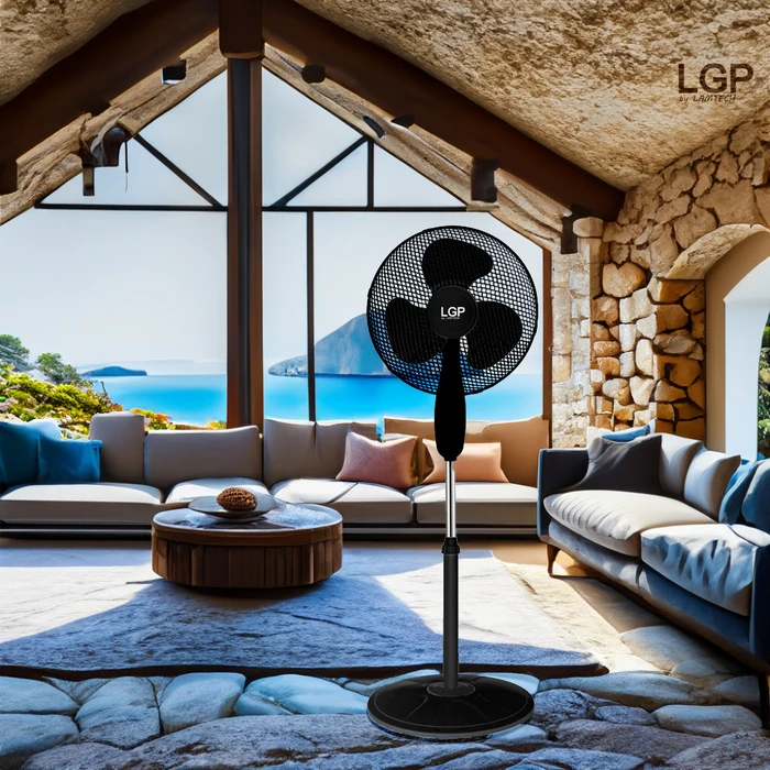 Ανεμιστήρας Ορθοστάτης Lgp 16' 40cm 45w With Timer Black
